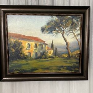 Landscape Art Painted on Board by Michael Downs with Dark Frame
17”x14”